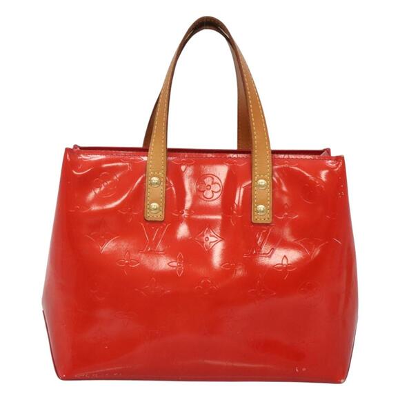 LOUIS VUITTON Monogram Vernis Reade PM Hand Bag Red Rouge M91088 - Picture 2 of 12